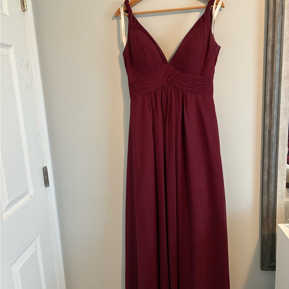Azazie Maren Sleeveless Maxi Dress in Cabernet